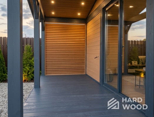 Серая беседка для дачи из дерева №101 - фото 2299