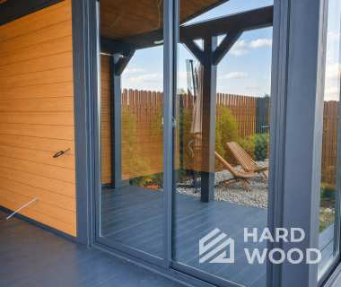 Серая беседка для дачи из дерева №101 - фото 2301