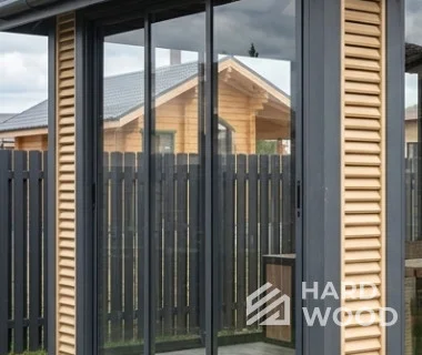 Дачная беседка с панорамными окнами №96 - фото 2271